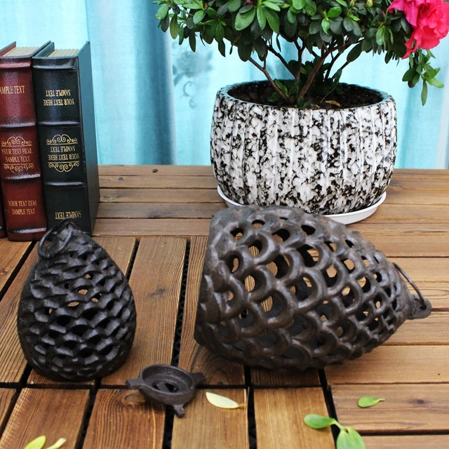 Scandinavian Metal Pine Cone Candle Holders 2 sizes