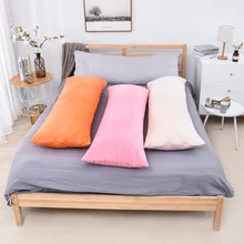 Superfine Plush Body Pillow Cover Plain Soft Long Pillow Case 50x70 Nordic Fluffy Large Size Cushion Case Home Decor ​Bedding