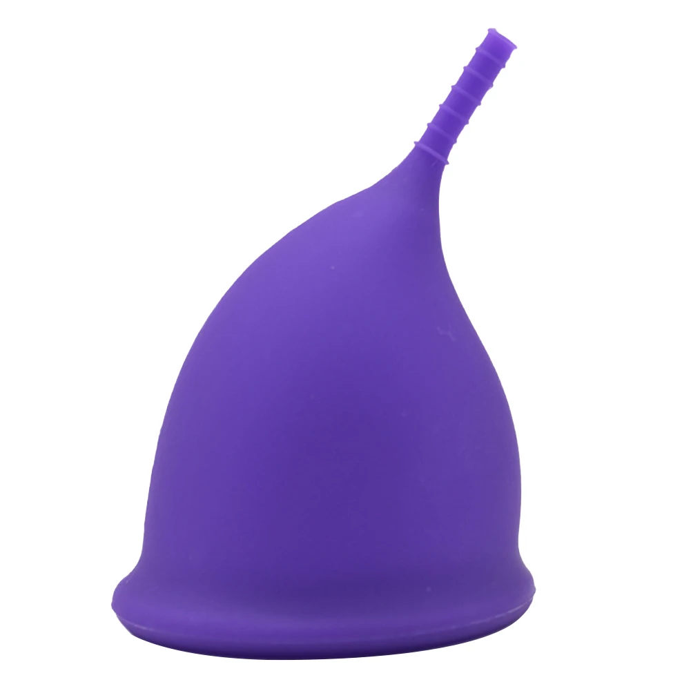 Менструальная чашка герметичный безопасный для здоровья u-образный женский гигиенический многоразовый период Мягкие силиконовые вагинальные уход женский держатель - Цвет: Фиолетовый
