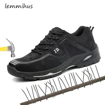 

Men And Women Safety Boots Outdoor Fashion Men Shoes Smash-Proof Puncture-Proof Workers Construction Safety Boots Sneakers