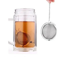 Практичное ситечко для чая из нержавеющей стали, запирающие чайные Травяные специи, сетчатые шарики, диаметр 4,5 см