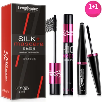 

2 in 1 False Eyelashes Mascara 3D Fiber Makeup Eyelashes Lengthening Mascara Volume Express Maquiagem Eyelash Beauty