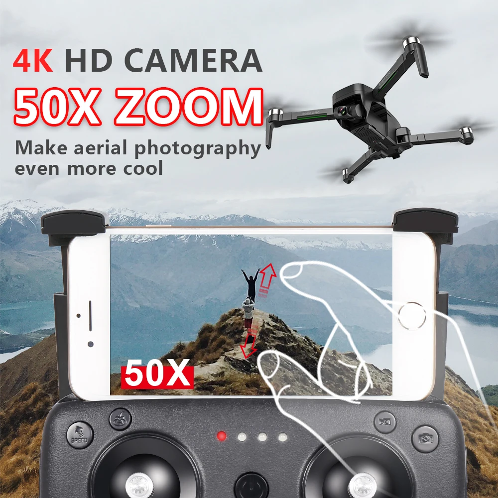 Квадрокоптер Sg906 Pro с бесщеточным двигателем GPS HD камерой 4k 32 ГБ TF картой 1 2