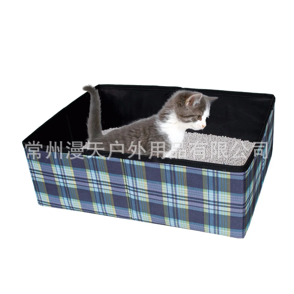 Amazon AliExpress Pet новые продукты Открытый Складной Водонепроницаемый мусорный ящик кошачий Туалет ткань Оксфорд