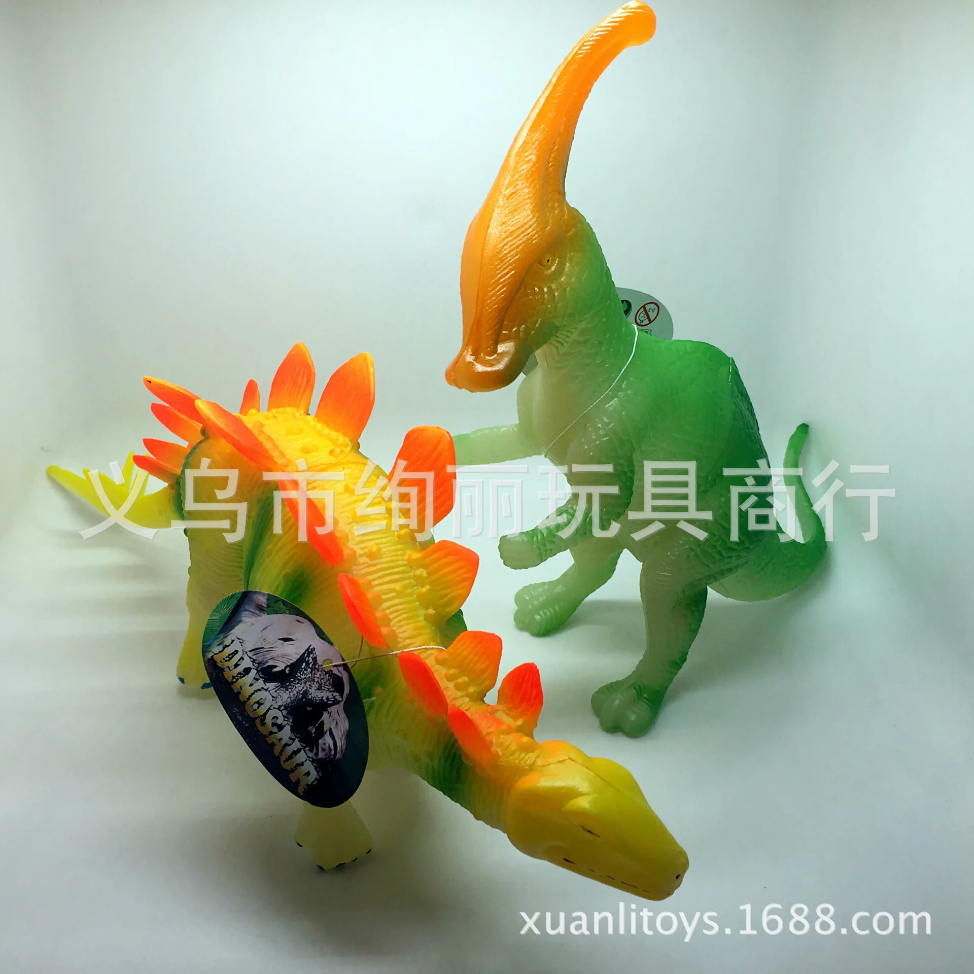 New Style Hot Selling Simulated Dinosaur Models 6-Night Light Dinosaur Plastic Wild Animal Children Gift