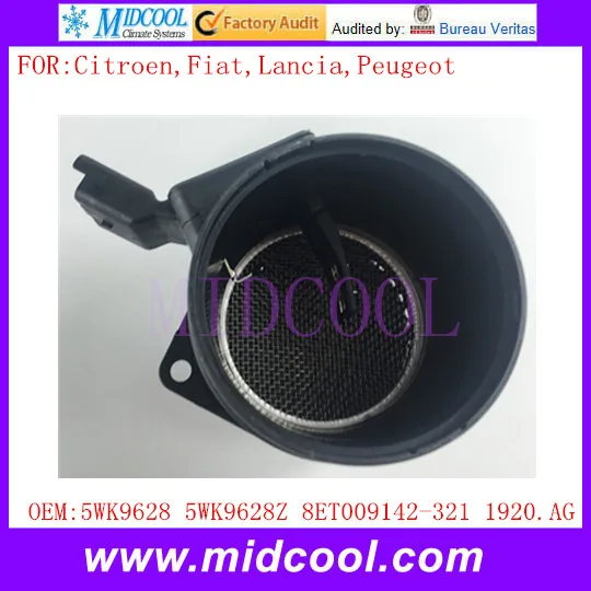 Датчик расхода воздуха OEM 5WK9628 5WK9628Z 8ET009142-321 1920.AG 1920AG 9632215280 для Fiat Lancia peugeot