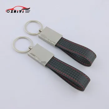 

Suitable for Mercedes-Benz AMG key decoration pendant leather key ring car interior modification accessories Leather Alloy