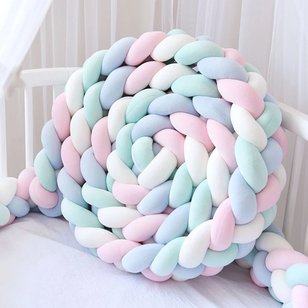 Baby Crib Protector Bumper Baby-Accessories Nursery-Cradle Breathable Knotted Care 2M/1M