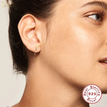 

Bokoa Sterling Silver 925 Fashion Personal C-shaped Semicircle Zircon With Stud Earrings For Women Birthday Party Wedding Gift