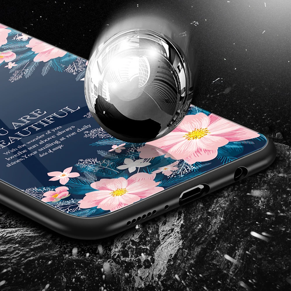Роскошный чехол из закаленного стекла для samsung Galaxy A70 A50 A30 A20 A10 чехол с узором жесткий бампер на 70 50 30 20 10 чехлы для телефонов