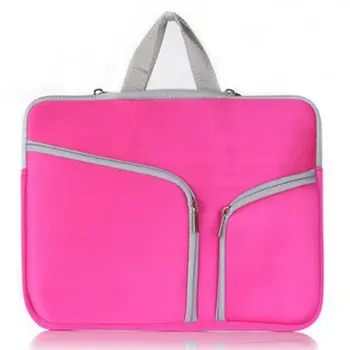 

Double Pocket Zipper Bag Inner Handle Computer Bag Handbag Laptop Bag Sleeve Case Cover Liner Bag For Macbook