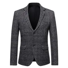 Для мужчин, деловые блейзеры Повседневное West стройное тело в британском стиле Два куртка на пуговицах костюм плюс Размеры 3XL Veste De мужской костюм для выпускного вечера,# г-н