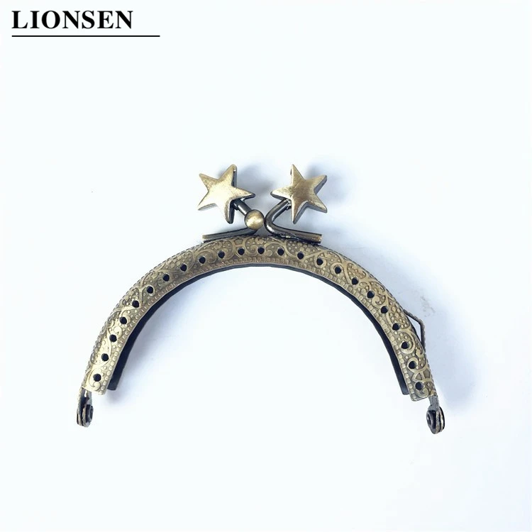 Cadre Et Fermoir Métallique Pour Sac à Main - Serrure "baiser", Argenté, Réparation Et Création