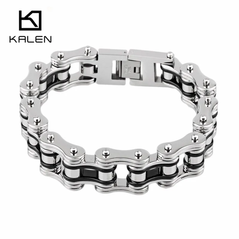 Мода 22,5 см крутые велосипедные цепи браслеты из нержавеющей стали велосипедные цепи браслеты для мужчин лучший подарок дружбы