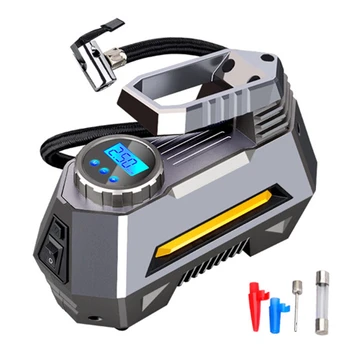 

Portable Car Air Compressor Tire Inflator 12V DC Air Compressor Tire Pump 150 PSI with Emergency LED Flashlight