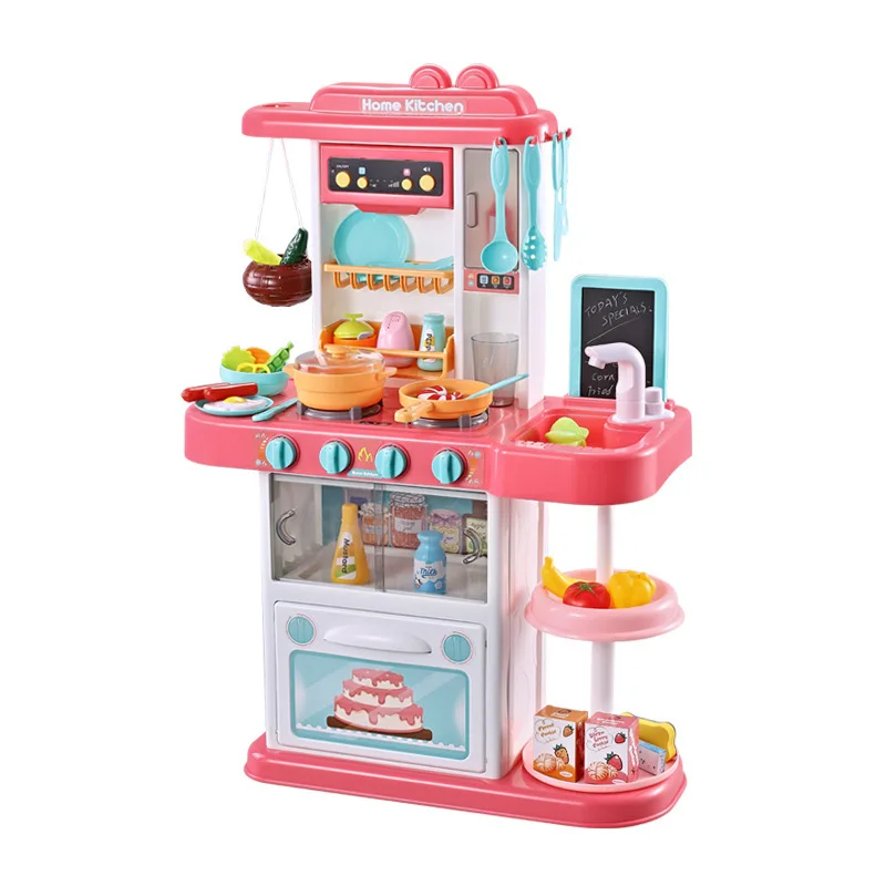 

Beibigu Children Play House Will Spray Kitchen Combination Boys And Girls 43 Pieces Model Kitchenware Cooking Toy