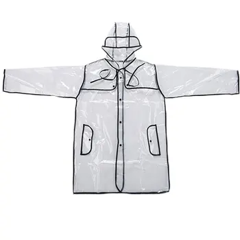 

Women Men Fashion Transparent Hoodie Waterproof Clear PVC Raincoat Rain Coat Adult Poncho Outdoor Plastic Girls Rain Coat