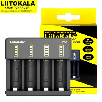 

2020 LiitoKala Lii-L16340 Rechargeable battery charger 4Slot For 3.7V 16340 CR123A CR17335 batteries+5V plug