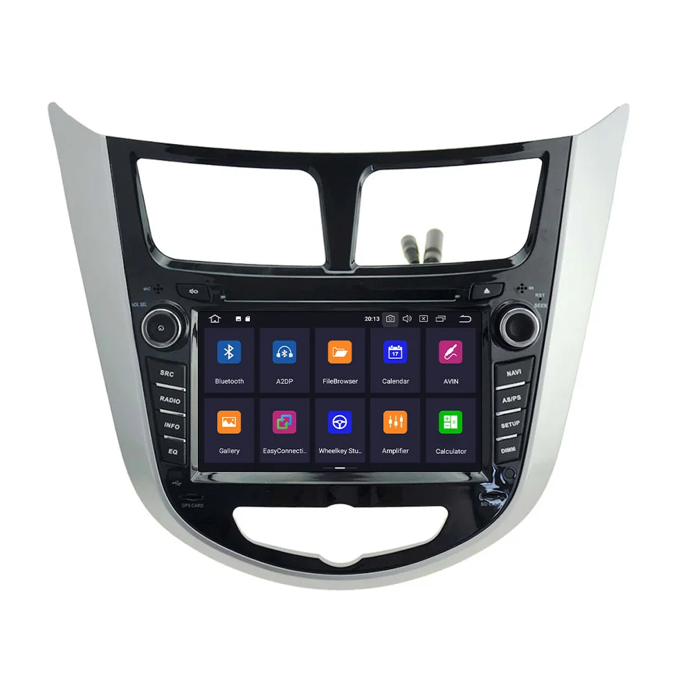 Android 9 с ips DSP экраном для HYUNDAI VERNA 2011- автомобильный радиоприемник с навигацией GPS мультимедиа головное устройство плеер DVD
