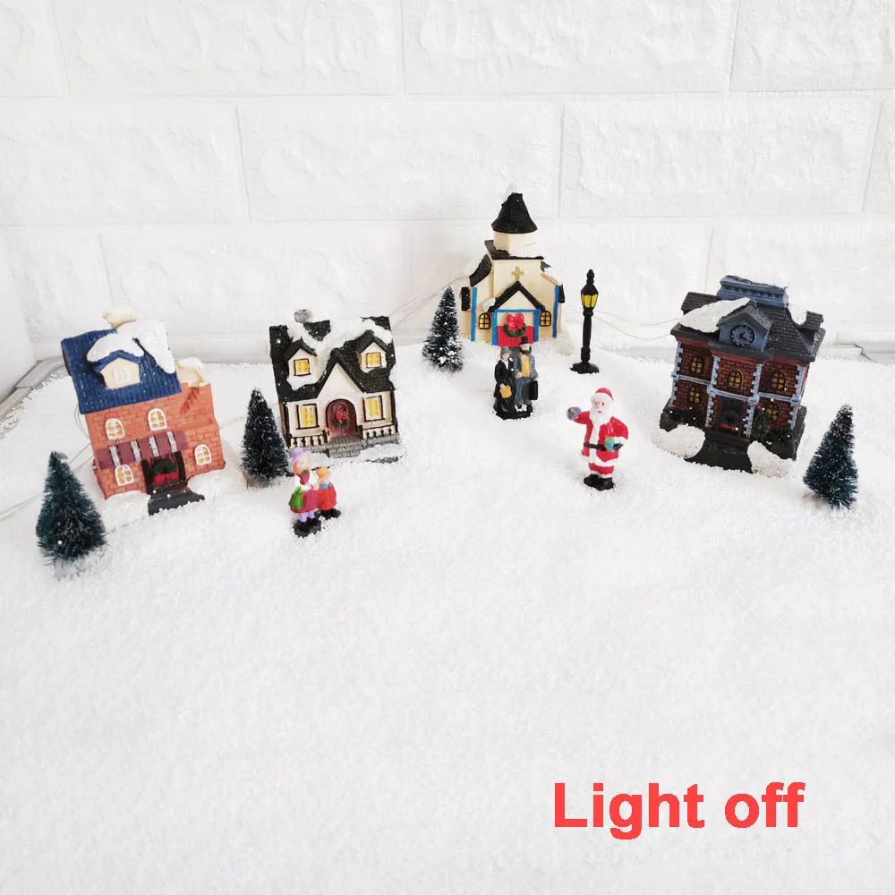  Christmas Winter Village House with LED Light up with Timer Christmas Figurines Accessories for Vil - 4000083168863