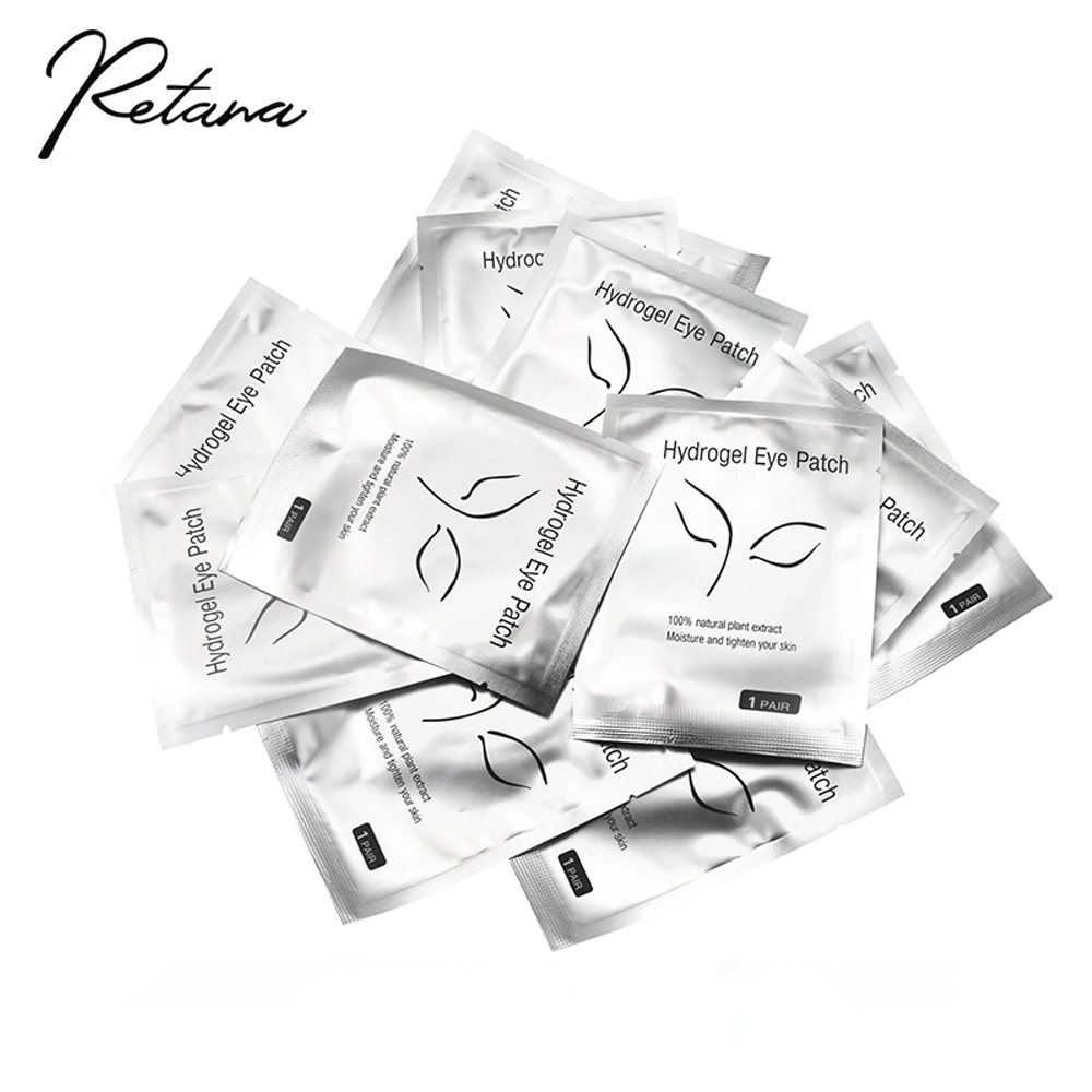 50/100 Pairs Eyelash Extension Stickers Under The Eye Pad Eyelash Extension Paper Patch For Eyelash Extension Stickers Gel Patch eyelash extension paper patch grafted eye stickers eyelash under eye pads lint gel hydrating eye paper patch makeup tool 20pairs