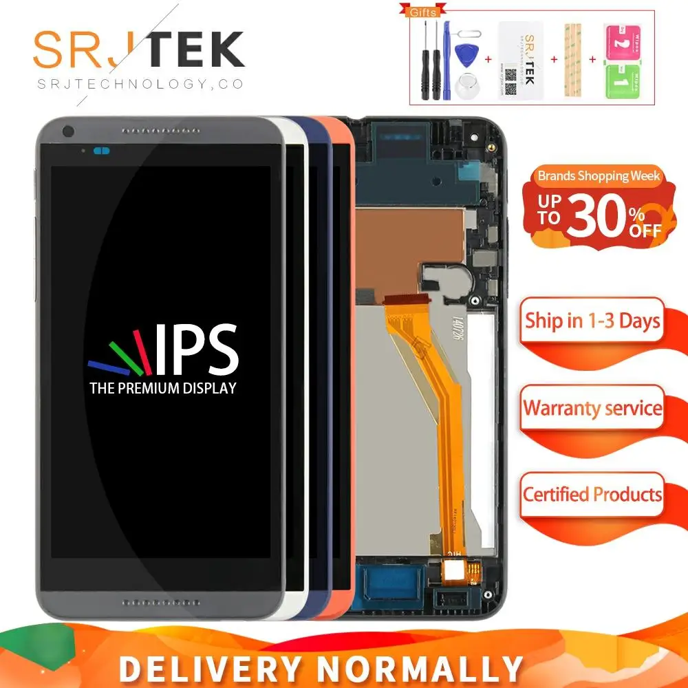 Srjtek для HTC Desire 816 LCD сенсорный экран дигитайзер с рамкой запасные части D816 D816G