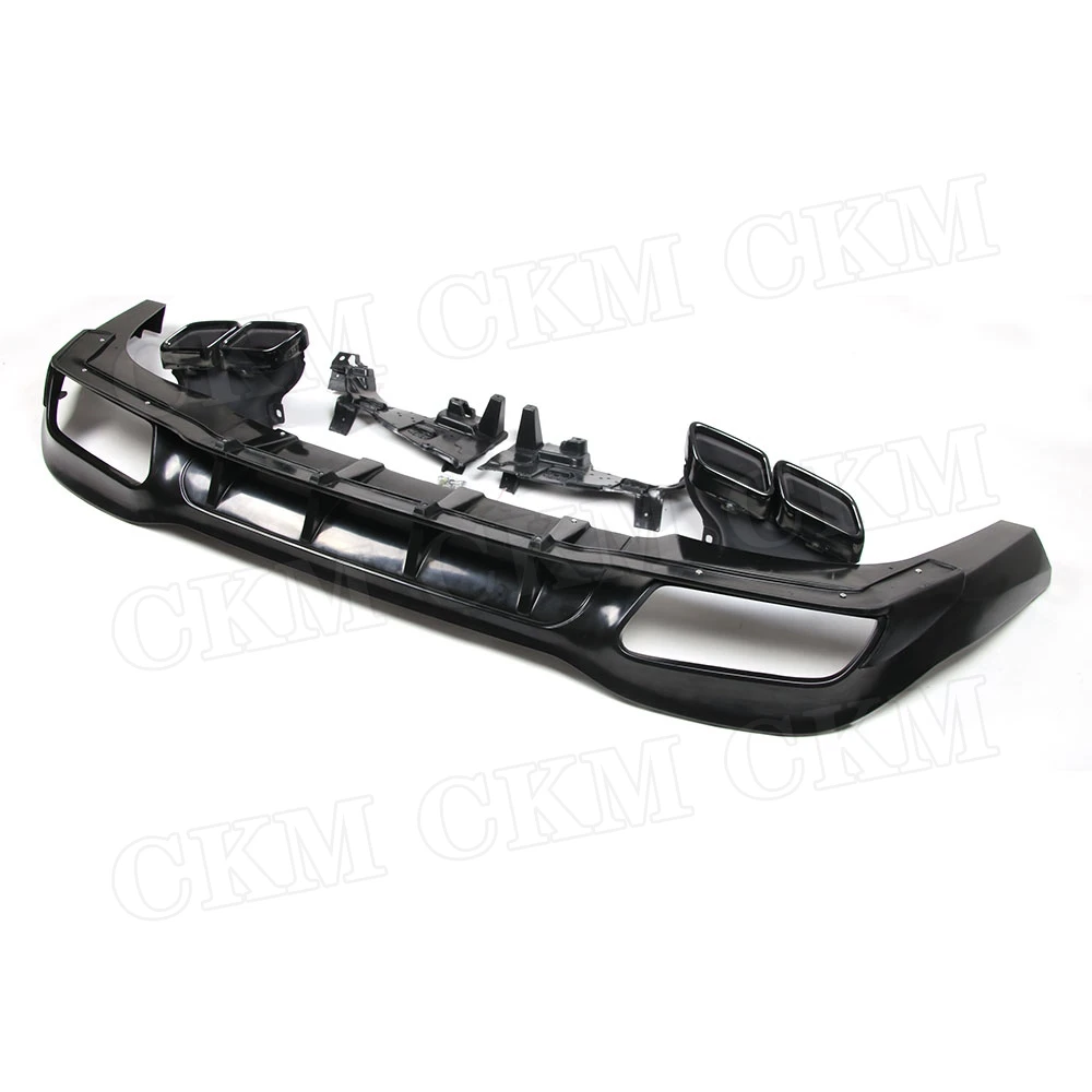 Черный Задний диффузор из полипропилена для Mercedes Benz A Class W177 A180 A200 A250 A35 304 нержавеющая сталь 4 выпускных наконечника