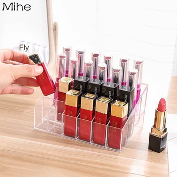 

Desktop lipstick storage box nail polish mascara finishing display stand lipstick holder cosmetic box transparent lipstick seat