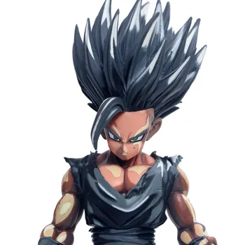 

Dragon Ball Z Son Gohan Black Ver. Battle Edition Comics Style PVC Action Figure Chocolate Color Collectible Model 20cm