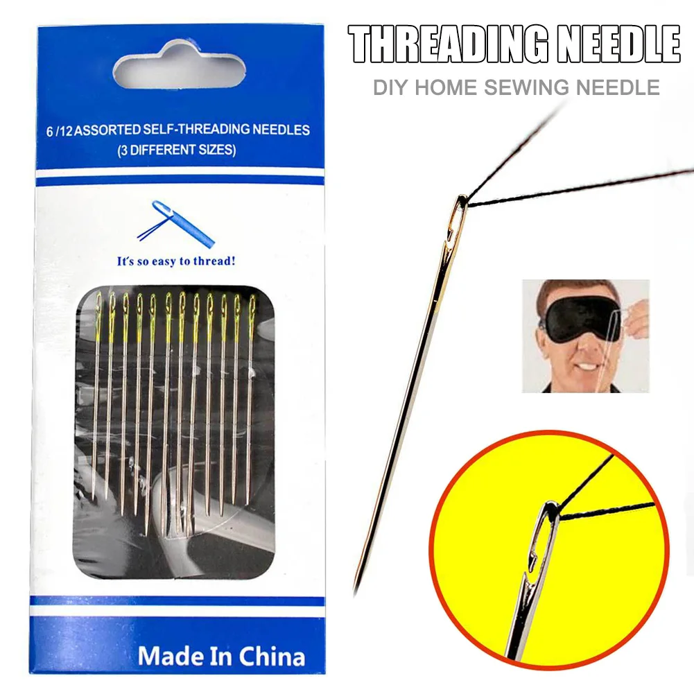 

Self-threading Needles Set Side Opening Hand Sewing Home Household Tools for the elderly Agujas autorroscantes UYT