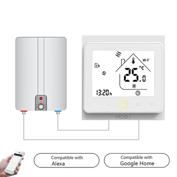 

Hot WiFi Smart Thermostat Temperature Controller for Water/Electric floor Heating Water/Gas Boiler Works with Alexa Google Home