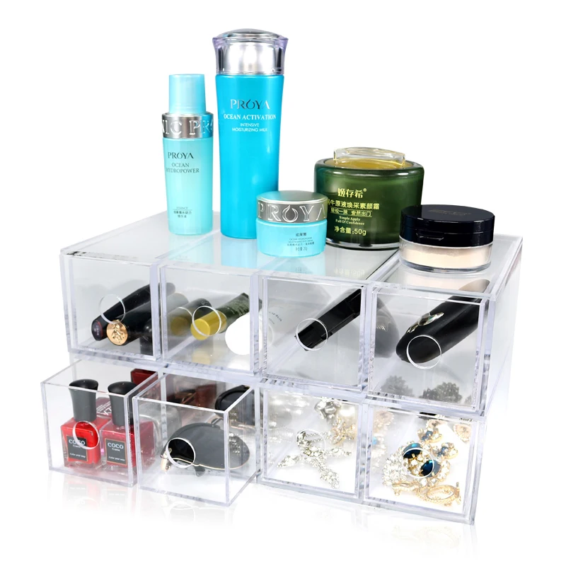 

Acrylic Sunglasses Storage Box 2/4 slots Makeup Organizer Clear Jewelry Box High Quality Glasses Organizer Case 17.3*7.7*29.5cm