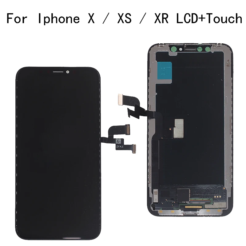 

High Quality LCD For iPhone X XS XR Flexible Rigid Hard OLED For iPhone X XS GX AMOLED LCD Display Soft Screen with 3D touch