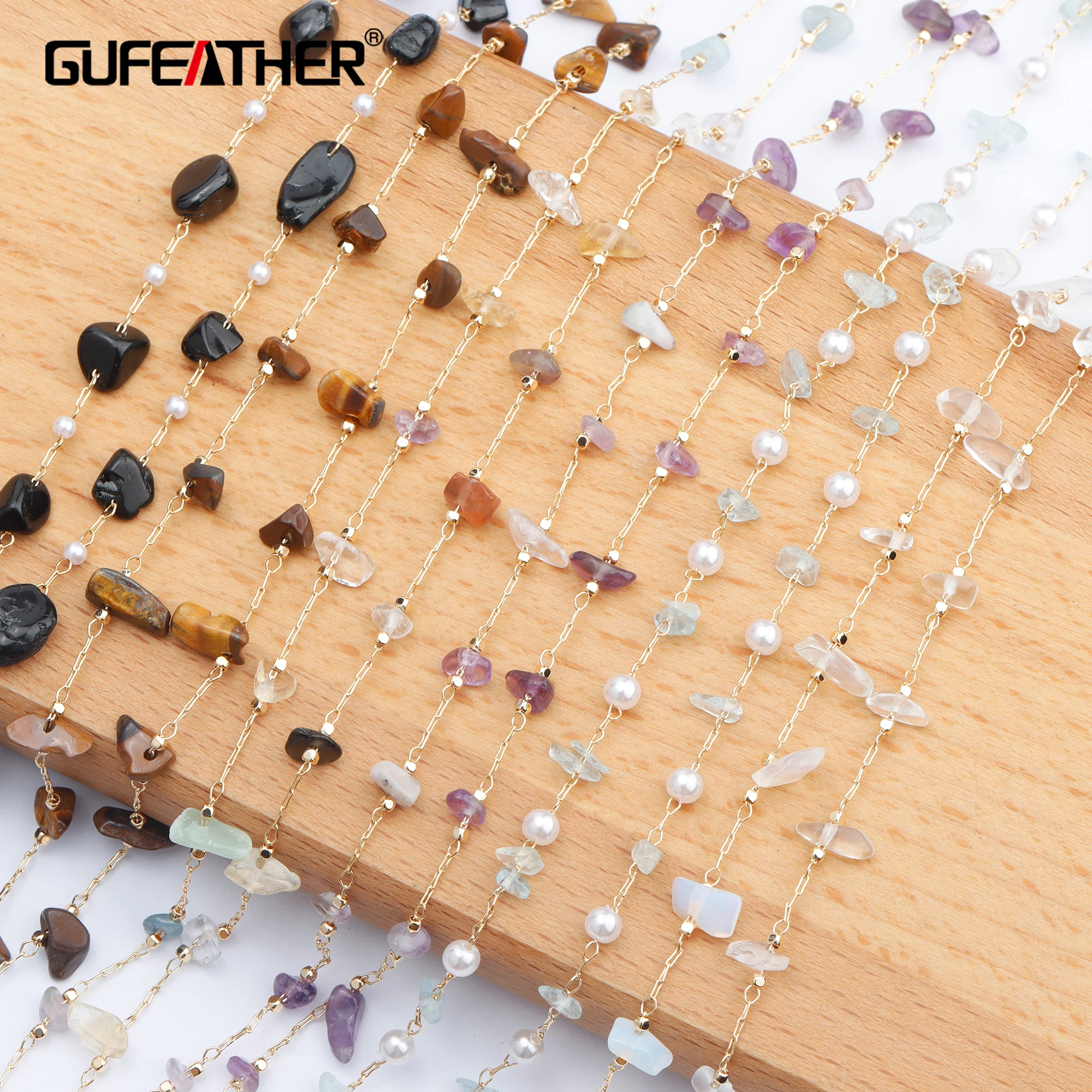 Ювелирные аксессуары GUFEATHER C98 позолота 18 К цепочка сделай сам 0 3 мкм натуральный