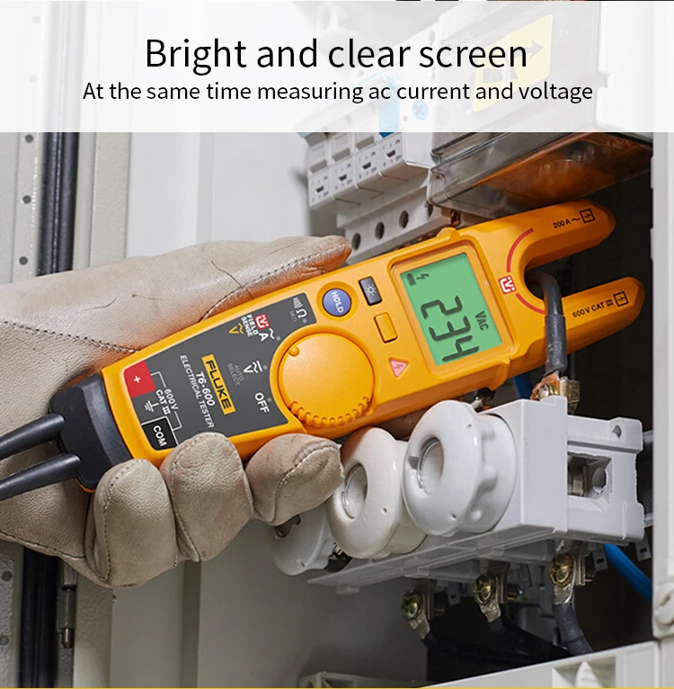 Fluke T6-600 Clamp Meter Continuity Current Electrical Tester Non-contact Voltage high precision open clamp meter multimeter