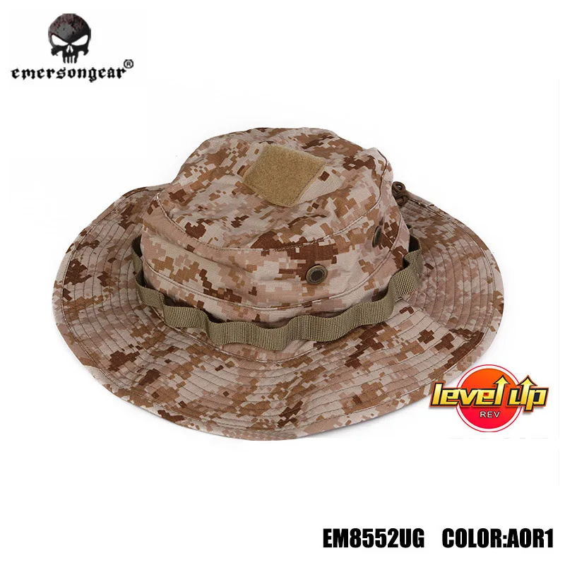 EmersonGear Camouflage Boonie Hat Level Up Map Pocket Version For Mountaineering and Hunting