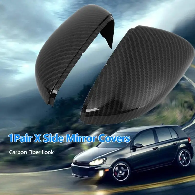 2x боковое зеркало крышки из углеродного волокна для VW Golf GTI Mk6 2009-2013