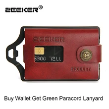 ZEEKER многофункциональный кожаный металлический кошелек Rfid блокирующий держатель для карт кошельки для кредитных карт мужские кошельки