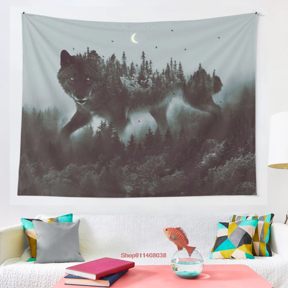 noctivagant tapestry Wall Hanging Decor Coverlet Bedding Sheet Throw Bedspread Living Room Tapestries | Дом и сад