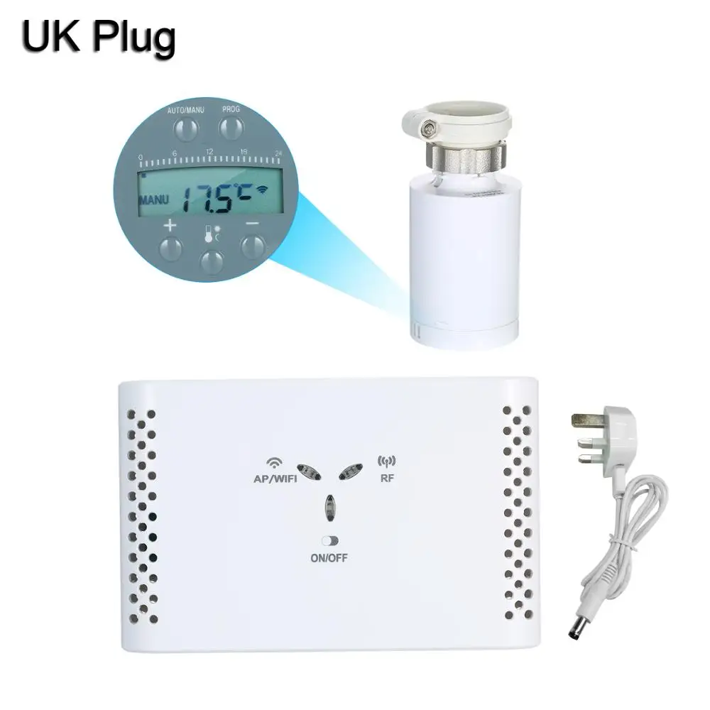 Standard kit UK SEA801-WIFI программируемый термостат регулятор температуры приемник и TRV термостатический клапан радиатора для отопления газового котла - Цвет: Standard kit UK