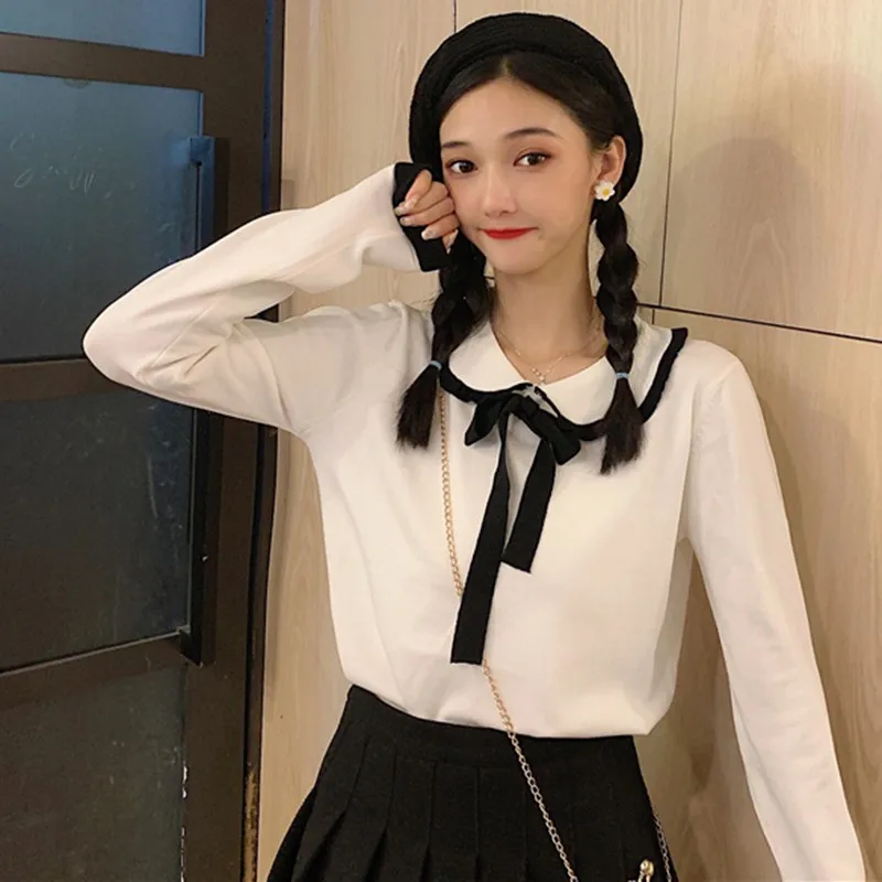 Female 2019 Autumn Winter Clothes Slim All-match Elastic Knit Pullover Women Korean Jumper Brand new Sweater