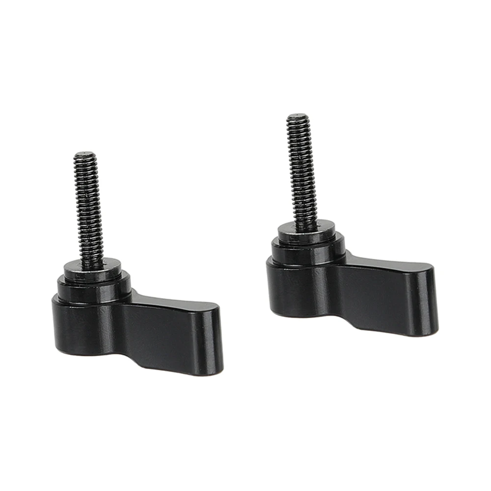 2 Pieces Standard M4 Male Threading (18mm Long) Rotating Knob Adjustable Thumb L