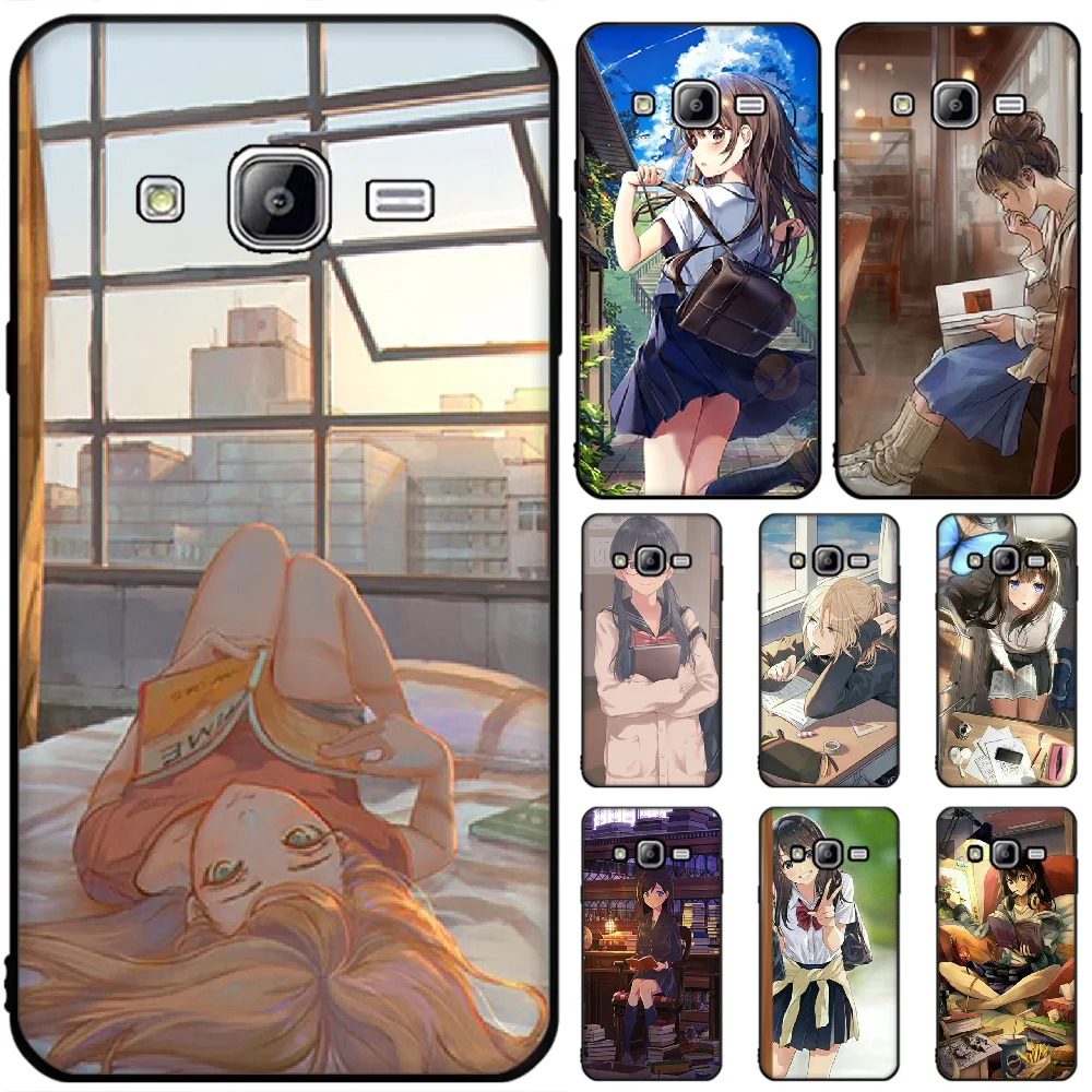 Чехол для телефона bylove Listen to anime черный мягкий чехол Samsung J6 Prime 7 Plus Peime J7 Neo J8 J6Plus Duo