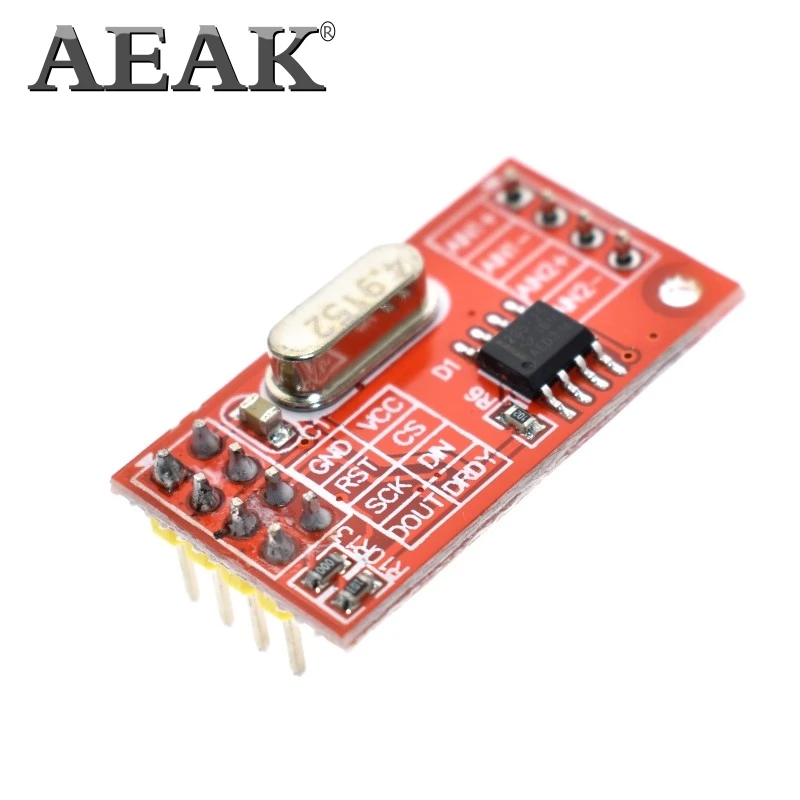AEAK official AD7705 Dual 16 bit ADC модуль сбора данных с входным коэффициентом усиления