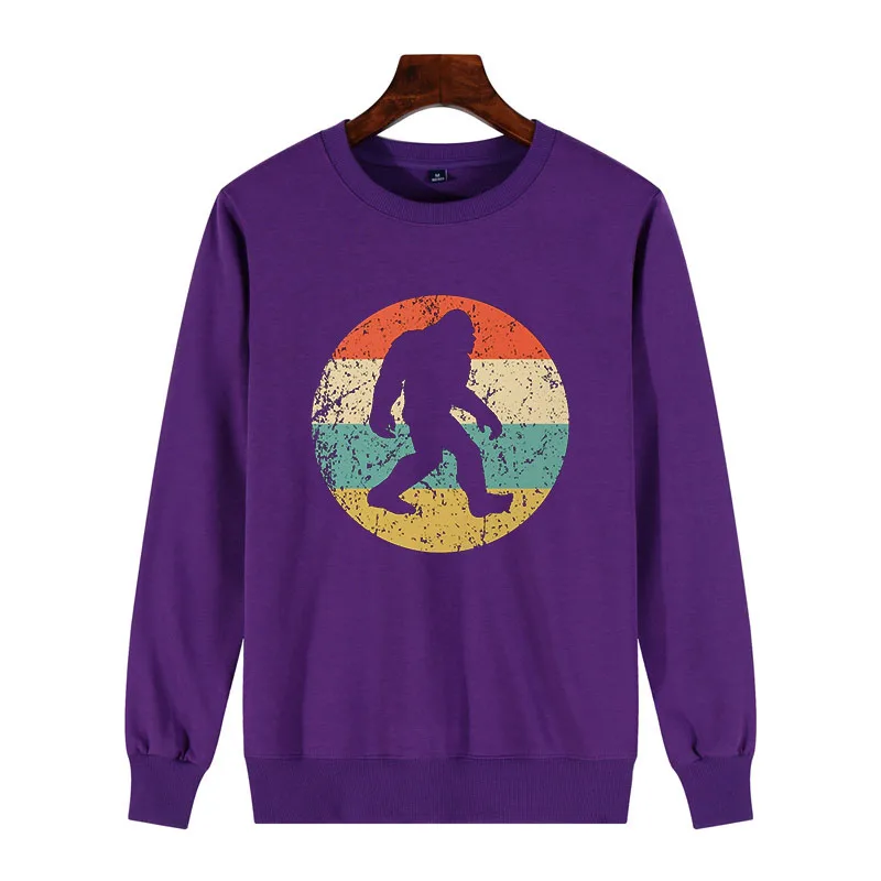 81821 Purple Женская толстовка с принтом Bigfoot GONE SQUATCHIN Sasquatch Чемпион элегантная Толстовка Новинка хлопок Новинка Повседневная Уличная одежда - Цвет: 81821 Purple