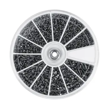 

600Pcs/Box 12 Kinds of Small Screws Nuts Assortment Kit M1.2 M1.4 M1.6 Screw for Watches Eyeglass Repair Tools