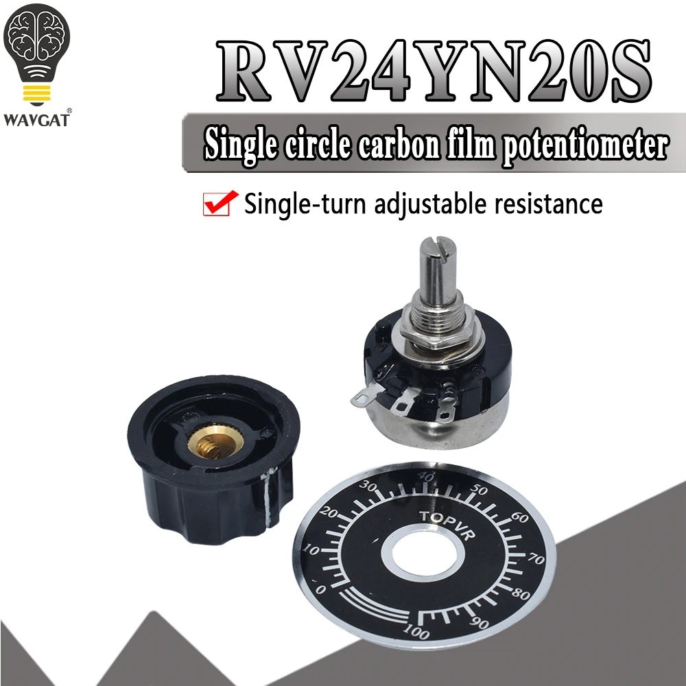RV24YN20S 101 102 B103 104 105 201 203 204 254 303 501 502 503 5K 10K 504 K 100K 1M 500K 200 Ом Потенциометр с