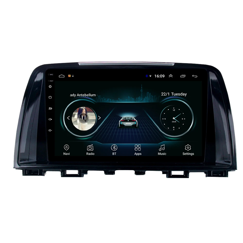 Автомобильная gps карта фронтальной камеры Встроенная Wifi радио обои система язык для Mazda 6 Mazda Atenza 9 дюймов Android 8,1