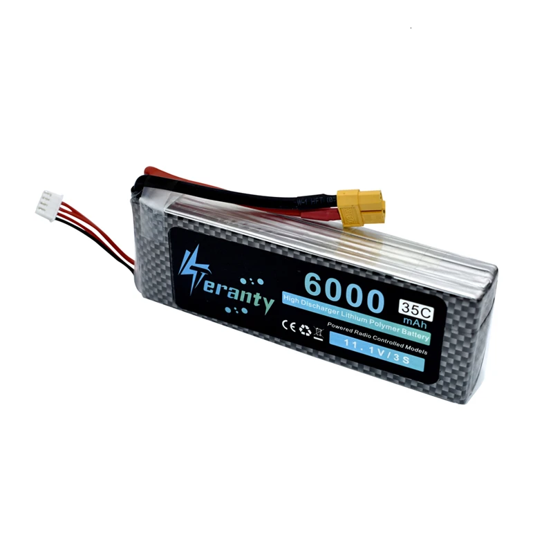 Высокоразрядная батарея 3s 11,1 v 6000mAh Lipo для радиоуправляемого дрона квадрокоптера запасная часть Радиоуправляемый вертолет автомобиль Лодка 35C 11,1 v литиевая батарея
