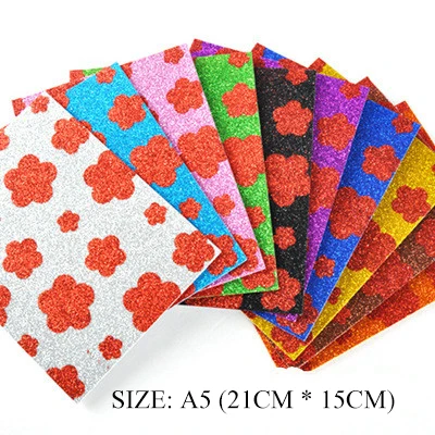 mixed colour B A4 10 шт. Flash Dikke Spons Papier Met резиновый Poeder EVA пена Papier DIY Papier Ambachtelijke Скрапбукинг Papier оригами украшения - Цвет: mixed colour B